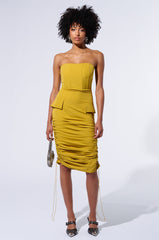ASH STRAPLESS CARGO MAXI DRESS