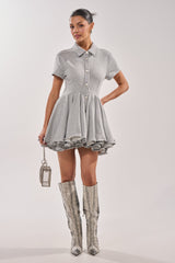 AVERY SHORT SLEEVE FRENCH TERRY MINI DRESS
