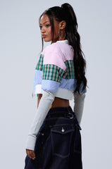 BABY GIRL PATCHWORK BOMBER