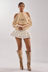 CATCHING FEELING FRINGE SWEATER