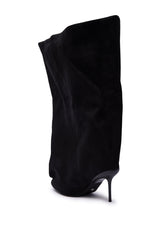 AZALEA WANG ABAWI BLACK EXTREME BOOT IN SUEDE