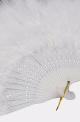 ANGELIC WHITE FEATHER FAN