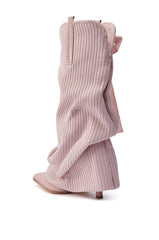 CODEWORDS PINK BOW STILETTO FOLD OVER BOOT