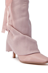 CODEWORDS PINK BOW STILETTO FOLD OVER BOOT