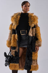 COSMO PATCHWORK FAUX FUR