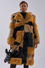 COSMO PATCHWORK FAUX FUR