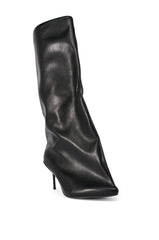 AZALEA WANG COUTURE CRAZY BLACK BUCKET BOOT