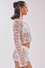 BEACH GIRLY CROCHET SWEATER