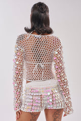 BEACH GIRLY CROCHET SWEATER