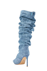AZALEA WANG DARIA DENIM STILETTO BOOT