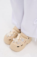 AZALEA WANG DAVIES BEIGE EMBELLISHED FLAT