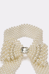 BUTTONED UP PEARL COLLAR