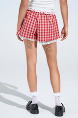 CUTE AS CAN BE PLAID SHORT