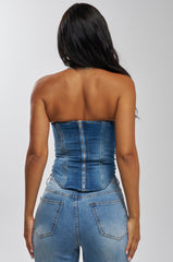 DRIPPED OUT RHINESTONE CORSET