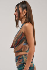 DROP IT LOW COWL NECK BLOUSE