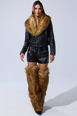 BUILD ME UP FAUX LEATHER SHORT
