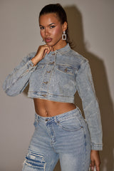 DAZED RHINESTONE DENIM JACKET