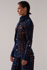 DISCO BABE DENIM BUTTON DOWN