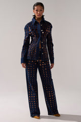 DISCO BABE DENIM BUTTON DOWN