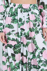 DIANE FLORAL WIDE LEG RUFFLE PANT
