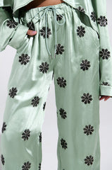 DREAMS COMING TRUE SATIN PALAZZO PANT