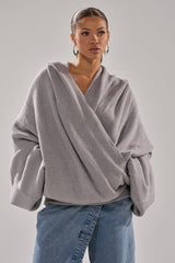 CRAZY FOR YOU CROSS FRONT SWEATER