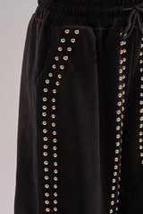 ASHLEY STUDDED WIDE LEG JOGGER