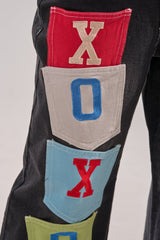 BRING IT BACK DENIM PATCHWORK PANT