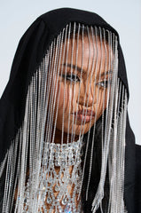DRIPPY RHINESTONE FRINGE BLAZER