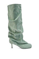 AZALEA WANG RANDALL SAGE FAUX SUEDE STILETTO BOOT