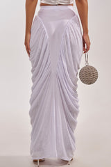 DREAMY RUCHED SKIRT IN WHITE