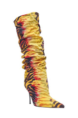 AZALEA WANG SERIOUSLY TIGER SLOUCHY STILETTO BOOT