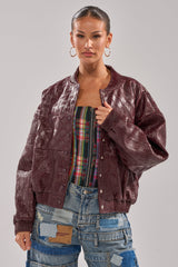 CHARLI PATCHWORK BOMBER