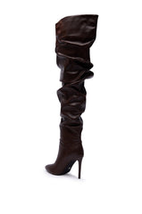 AZALEA WANG TORVIS CHOCOLATE SLOUCHY OVER THE KNEE BOOT