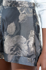 DRAMA FLORAL SATIN SHORT