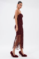 ALL OVER THE PLACE BRAIDED MINI DRESS