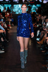 ALWAYS FULL GLAM SEQUIN MINI DRESS