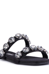 ANNICE BLACK GEM EMBELLISHED SANDAL