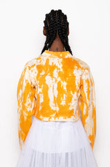 AS IF ORANGE TIE DYE DENIM JACKET