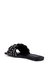 AZALEA WANG BARRON BLACK FLATFORM SLIDE