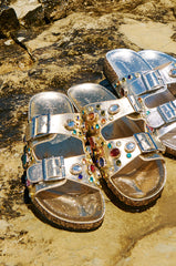 AZALEA WANG BAYLEAVES GOLD EMBELLISHED SANDAL