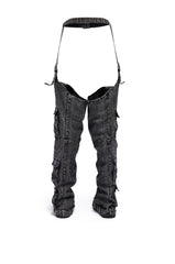 AZALEA WANG FAUSTA DENIM CHAP BOOT