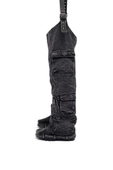AZALEA WANG FAUSTA DENIM CHAP BOOT