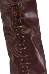 AZALEA WANG FLEURETTE WESTERN BOOT IN CHOCOLATE BROWN