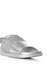AZALEA WANG HILAIRE SILVER DIAMOND ROPE EMBELLISHED SANDAL