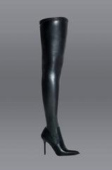 AZALEA WANG MILEY STILETTO STRETCH BOOT WITH 4 WAY STRETCH IN BLACK