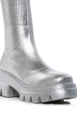 AZALEA WANG MITTY SILVER BOOTIE