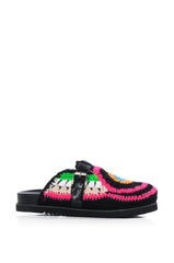 AZALEA WANG MURPHY CROCHET LOAFER IN BLACK MULTI