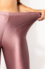 AZALEA WANG TAYTAY SEXY STILETTO BOOT PANT IN TAUPE STRETCH
