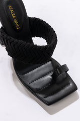 AZALEA WANG TAKE ME ON A VACA STILETTO SANDAL IN BLACK